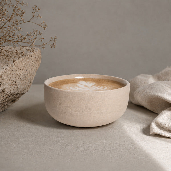 Cappuccino Tasse KUMO Beige für Japandi Coffee Rituals