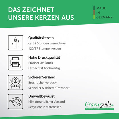 Kerze „Im Einklang mit mir selbst“ – 12 cm