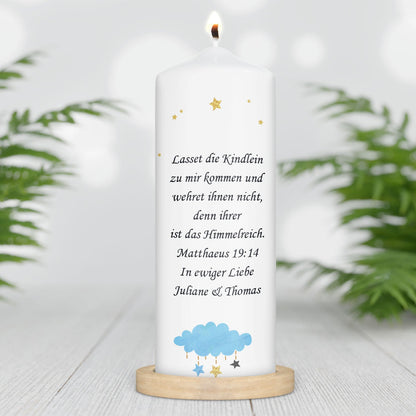 Kinder-Trauerkerze Wolkenschaukel – rosa Variante