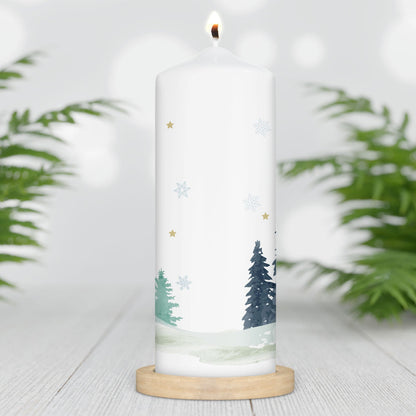 Personalisierte Weihnachtskerze „Fröhliche Weihnachten Haus“ – mit Name