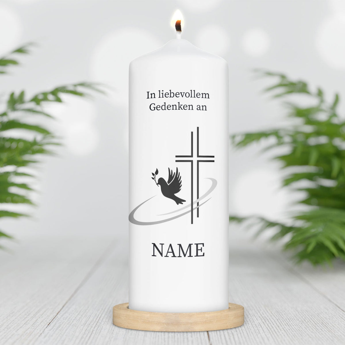 Große personalisierte Gedenkkerze