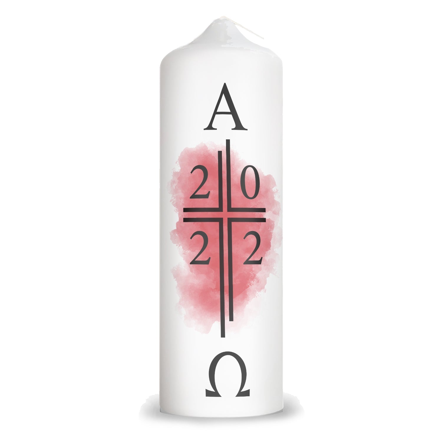 Personalisierte Osterkerze „Alpha & Omega“ – Hauptansicht