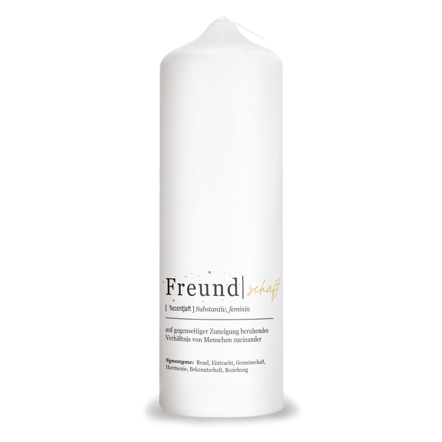 Cadeaukaars „Definition Freundschaft“ – 25 cm