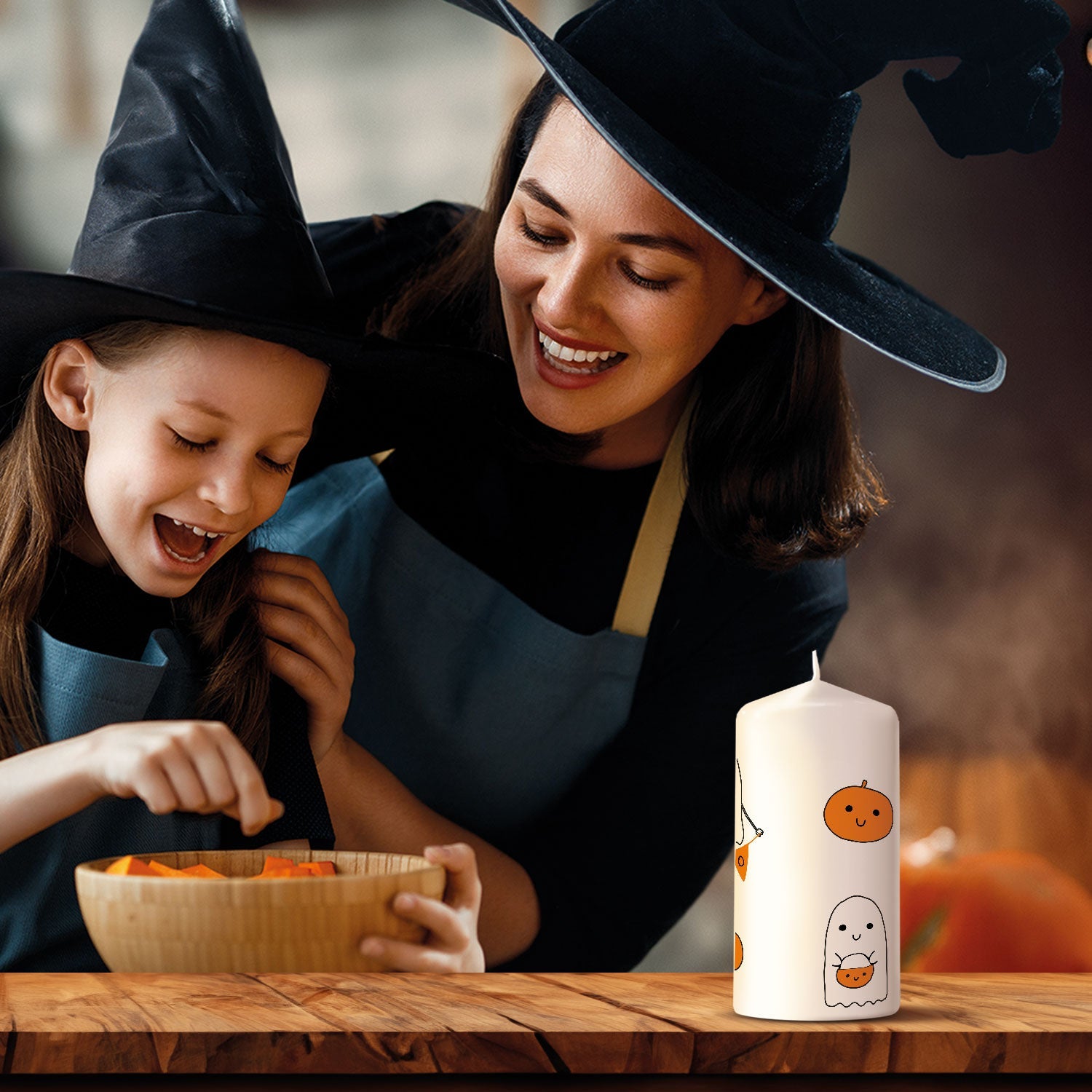 Kleine Geesten-kaars als Halloween-cadeau-idee