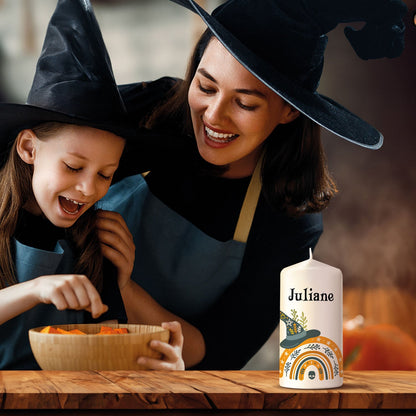 Halloween-kaars Regenboog als kleurrijk cadeau-idee