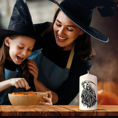 Grim Reaper Halloween-kaars als persoonlijk cadeau-idee