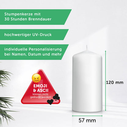 Personalisierte Weihnachtskerze „Fröhliche Weihnachten“ – mit Name