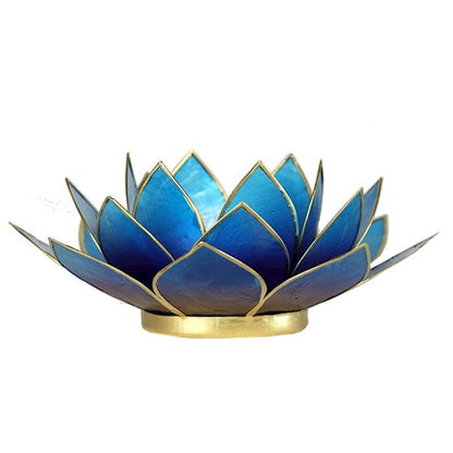 Lotus Teelicht aus Capiz – farbiger Lichtakzent für ruhige, stilvolle Räume | SteinKunstWerk