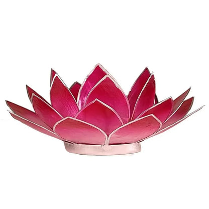 Lotus Teelicht aus Capiz – farbiger Lichtakzent für ruhige, stilvolle Räume | SteinKunstWerk