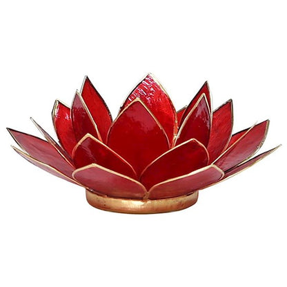 Lotus Teelicht aus Capiz – farbiger Lichtakzent für ruhige, stilvolle Räume | SteinKunstWerk