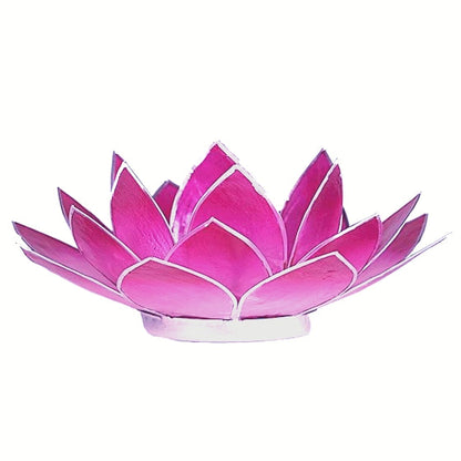 Lotus Teelicht aus Capiz – farbiger Lichtakzent für ruhige, stilvolle Räume | SteinKunstWerk