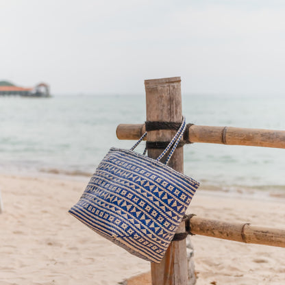 Handtasche KIDUL (blau) – Rattan