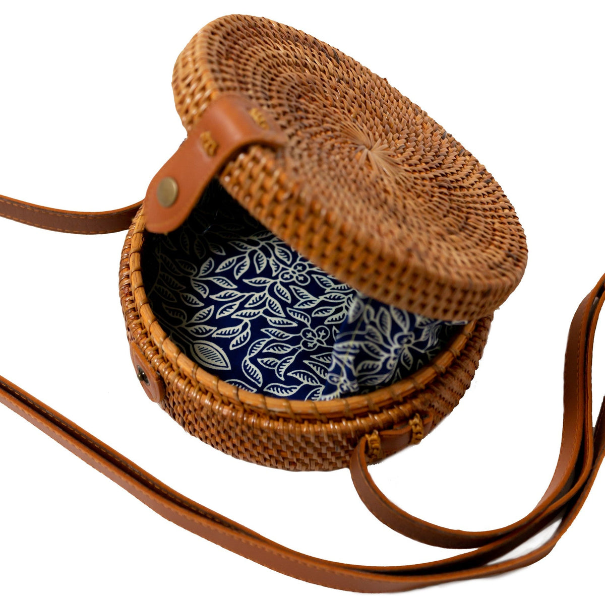 Handtasche SENJA (braun) – Rattan