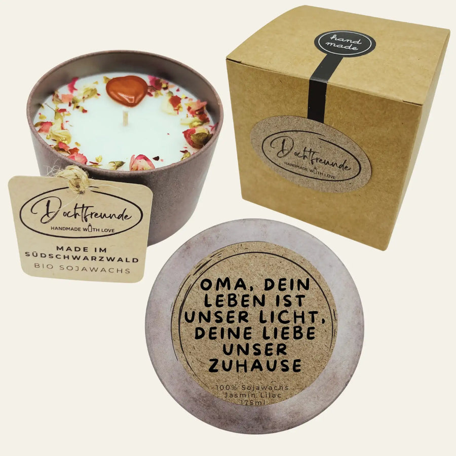 Duftkerze personalisierbar Wohnbereich SteinKunstWerk