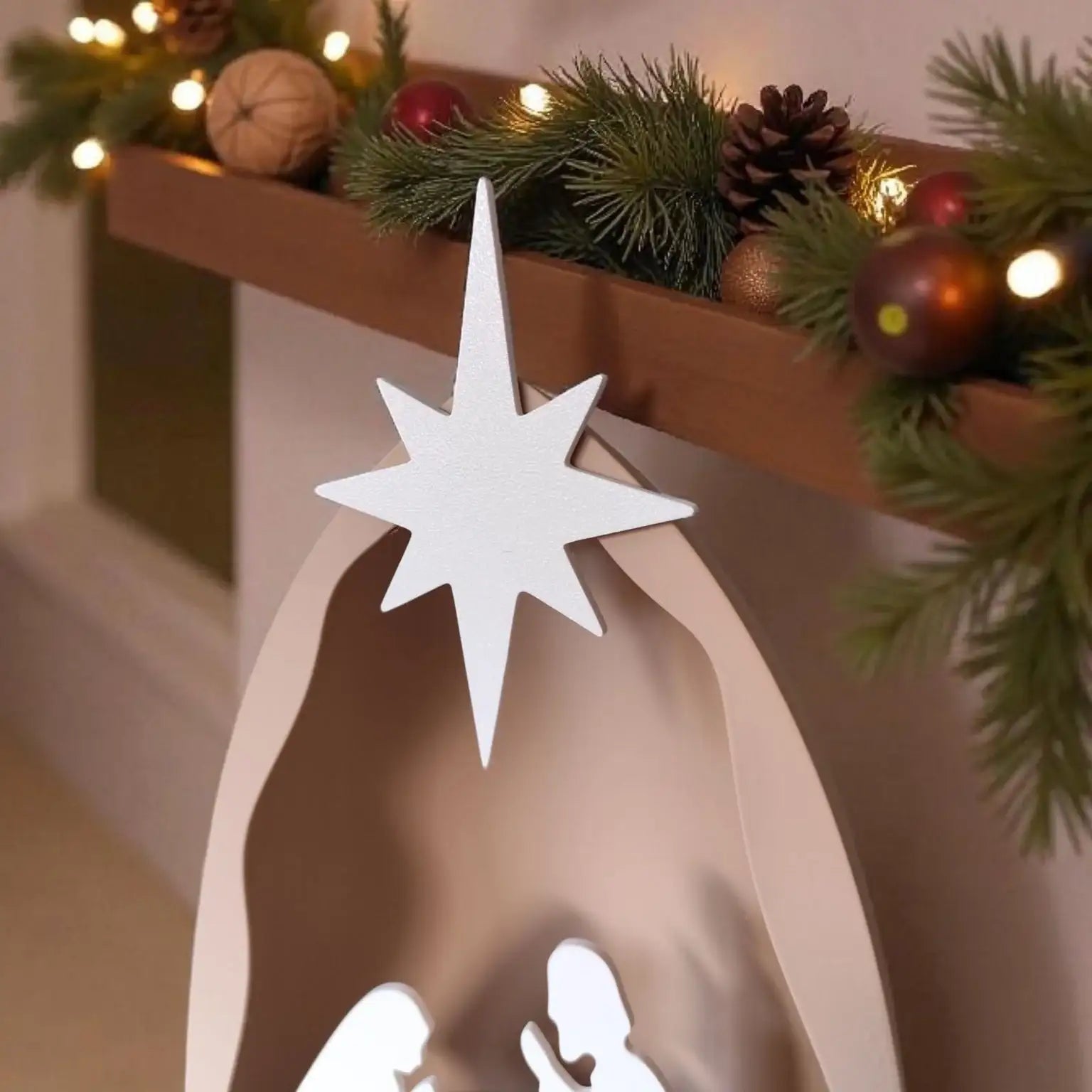 Minimalistische Krippen-Deko als Geschenkidee zu Weihnachten