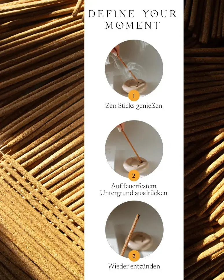Palo Santo Räucherstäbchen von ZoaZen im Reinigungsritual – Duftmoment