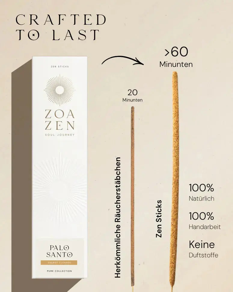 Palo Santo Räucherstäbchen von ZoaZen im Reinigungsritual – achtsame Anwendung