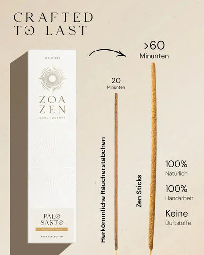 Palo Santo Räucherstäbchen von ZoaZen im Reinigungsritual – achtsame Anwendung