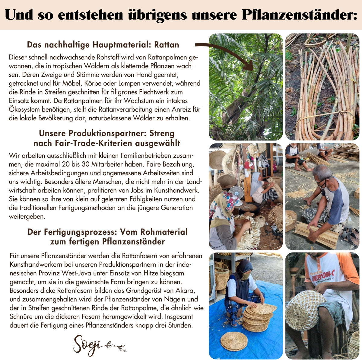 Pflanzenständer AKARA – Rattan