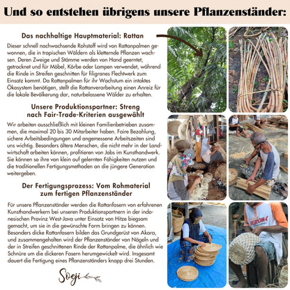 Pflanzenständer AKARA – Rattan