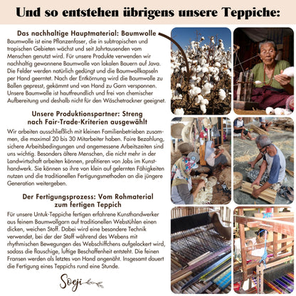 Naturfaserteppich UNTUK – Baumwolle