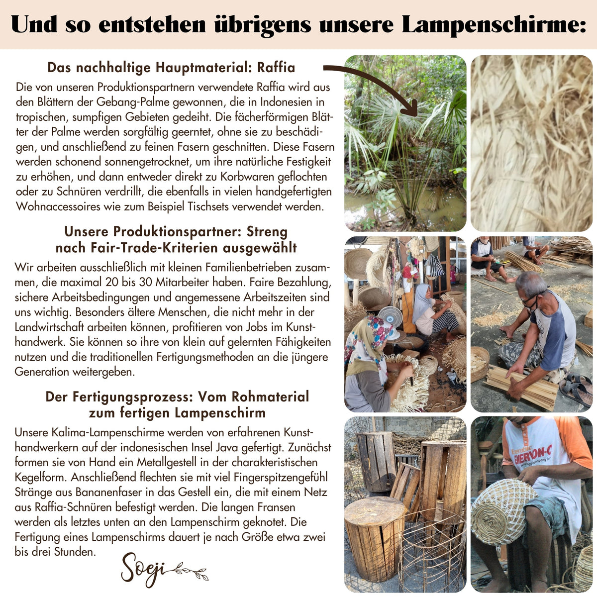 Lampenschirm KALIMA – Raffia