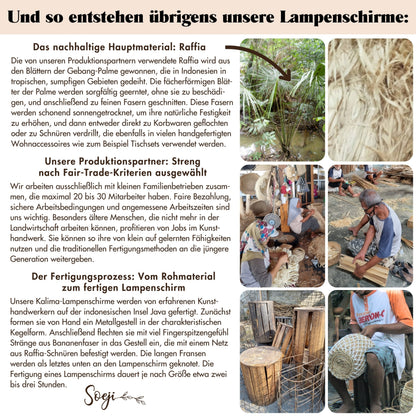 Lampenschirm KALIMA – Raffia