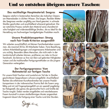 Handtasche KIDUL (schwarz) – Seegras