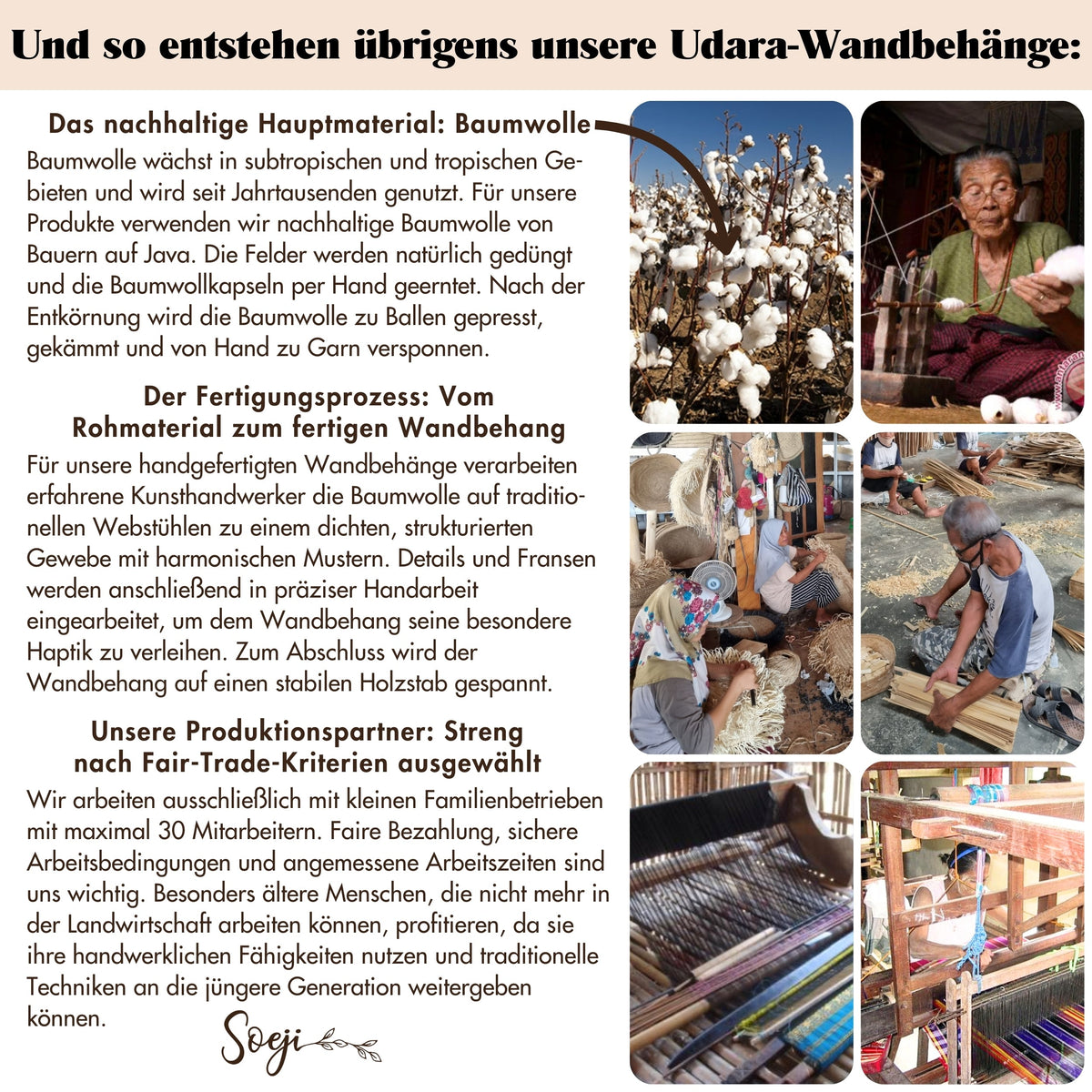 Wandregal UDARA – Baumwolle