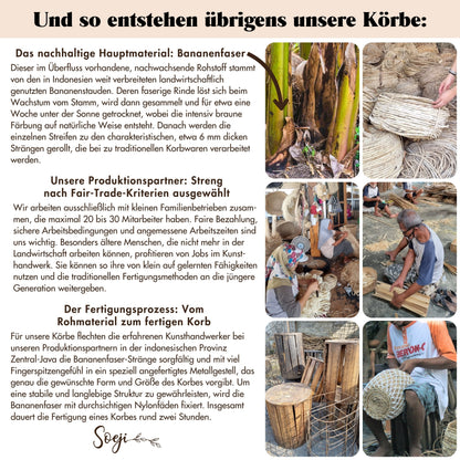 Wäschekorb PALEM – Bananenfaser