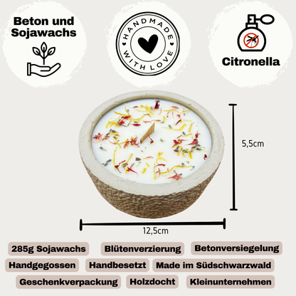 Abendglut Betonkerze als Lichtakzent für Sommerabende