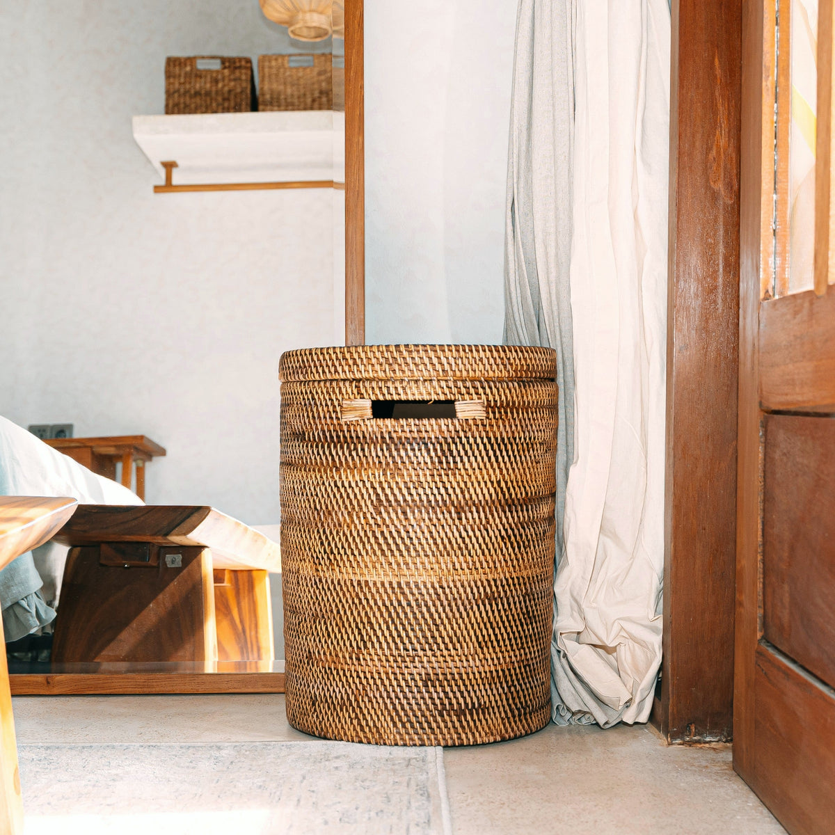 Flechtkorb SARI (braun) – Rattan