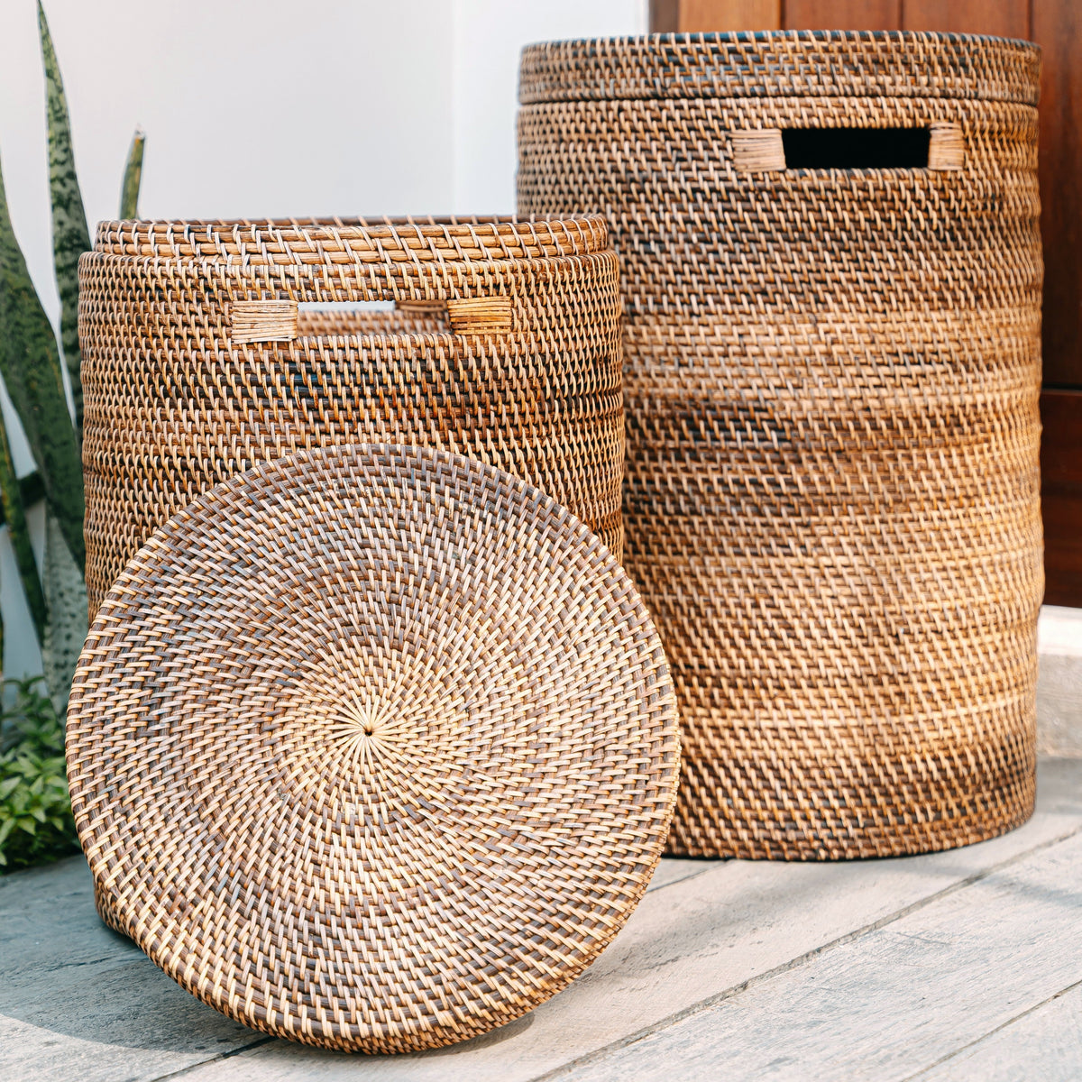 Flechtkorb SARI (braun) – Rattan