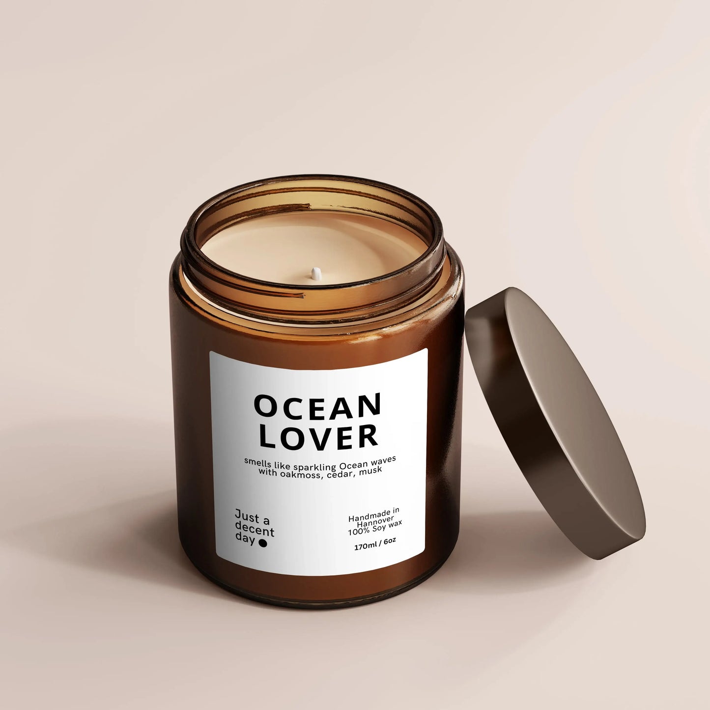 Ocean Lover – Duftkerze mit maritimer Frische & klarer Tiefe - by SteinKunstWerk | Duftkerze im Glas aus nachhaltiger Herstellung