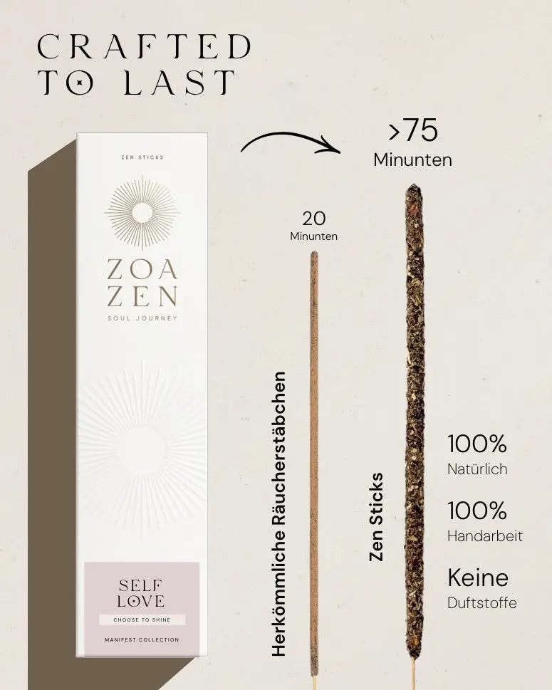 Self Love Räucherstäbchen von ZoaZen im achtsamen Ritual – achtsame Anwendung