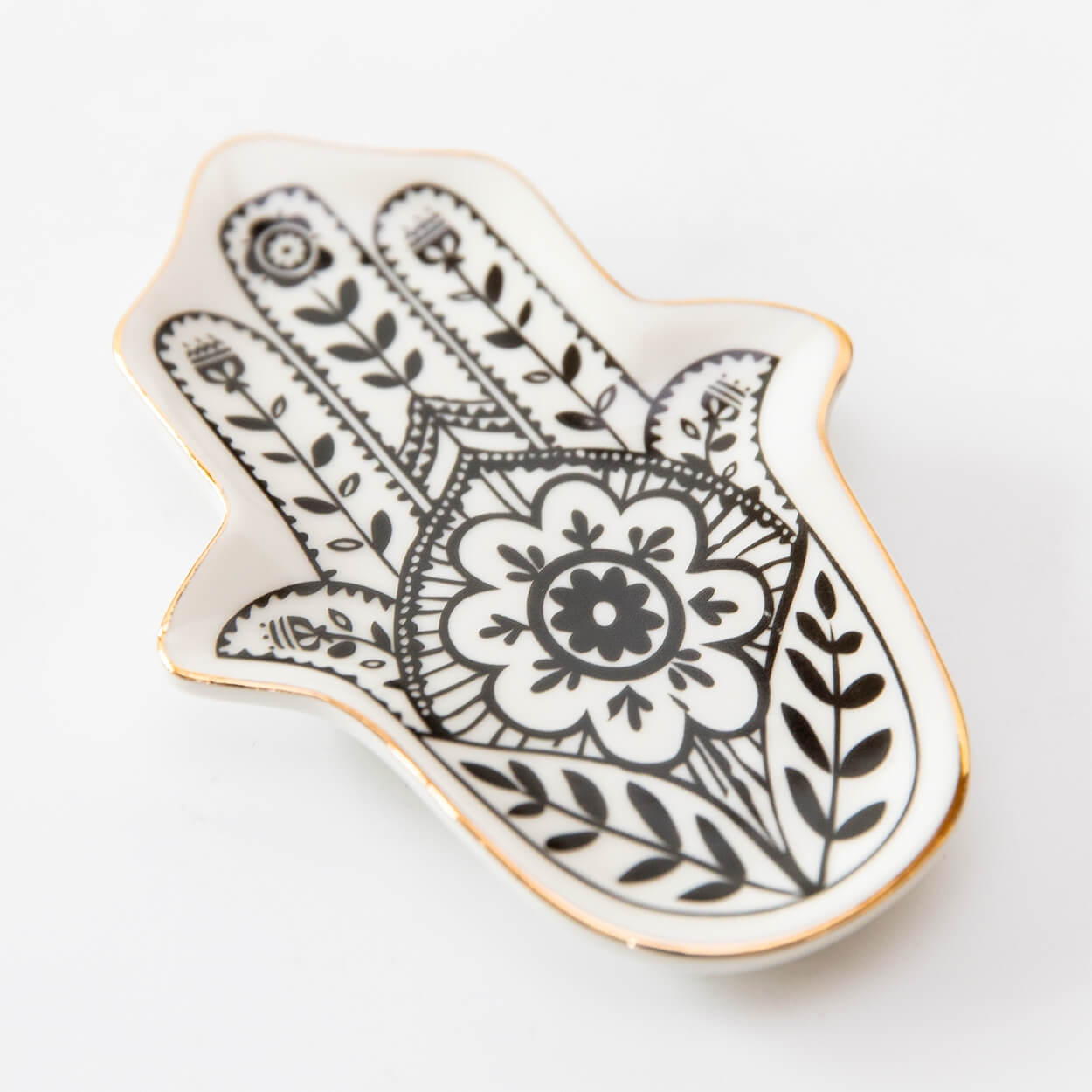 Hamsa sieradenschaaltje in zwart of wit