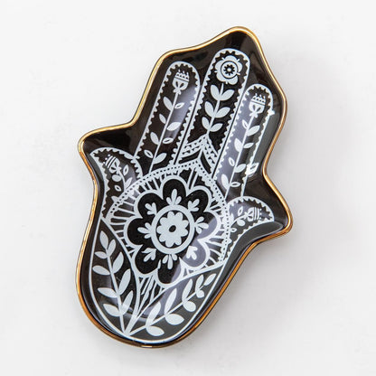 Hamsa sieradenschaaltje in zwart of wit