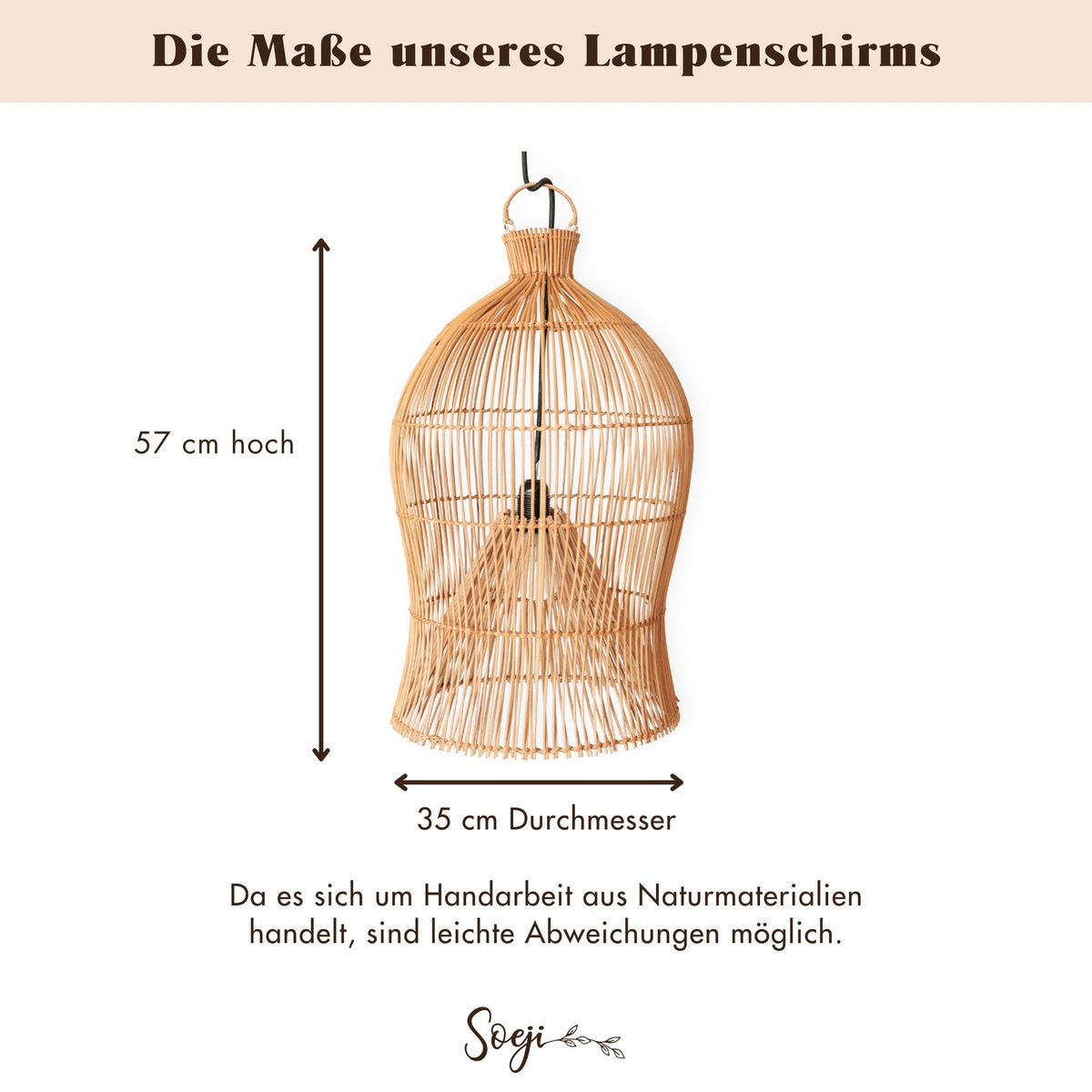 Lampenschirm MAHARA – Rattan