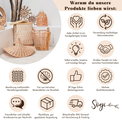 Pflanzenständer AKARA – Rattan