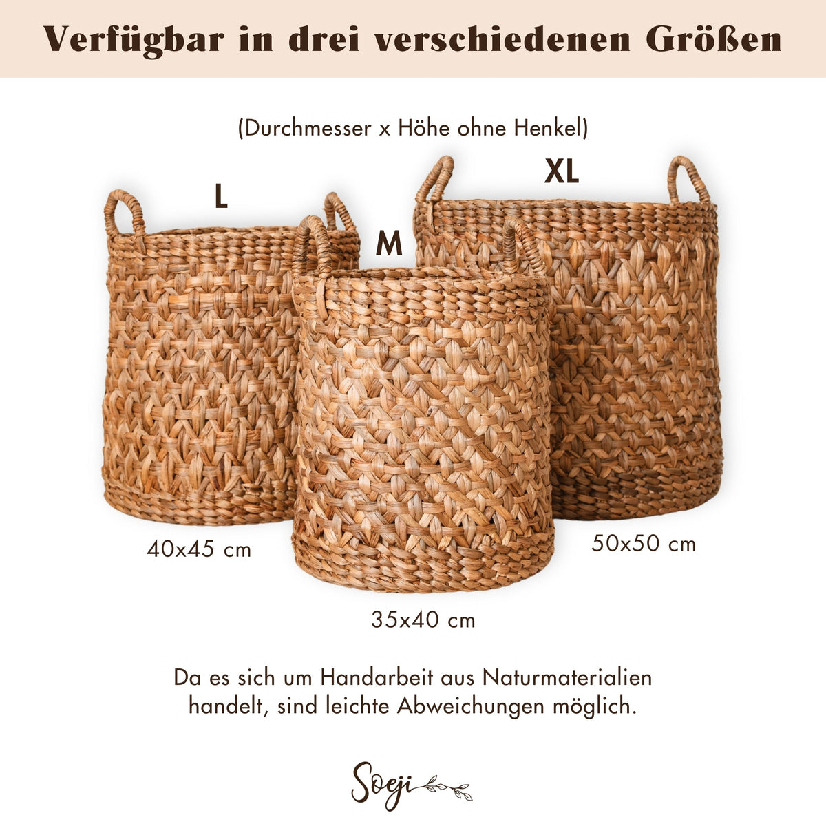 Wäschekorb RAJA – Wasserhyazinthe