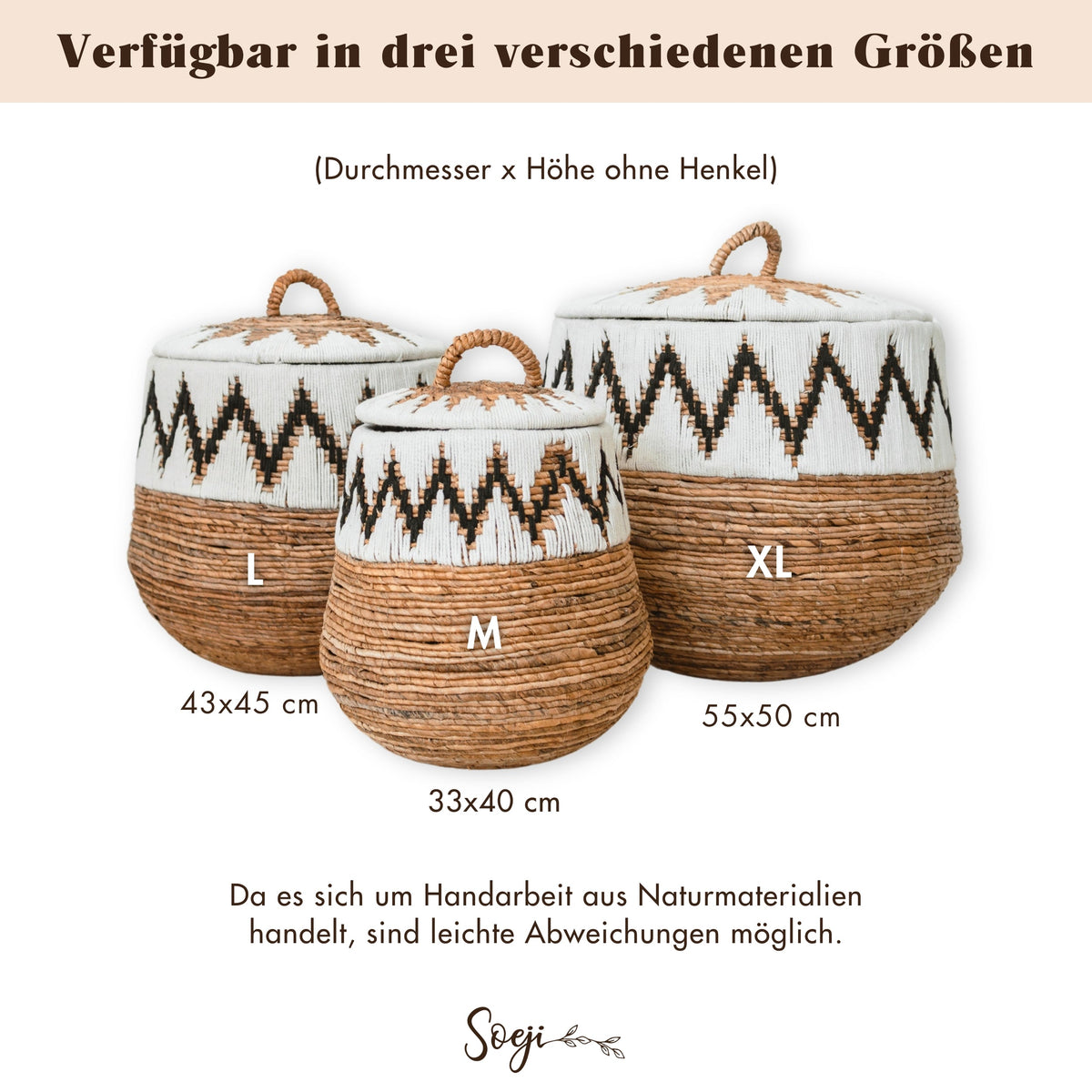 Wäschekorb PALEM – Bananenfaser