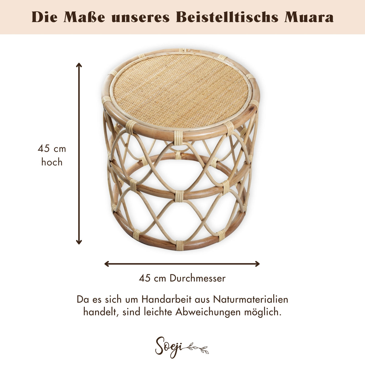 Beistelltisch MUARA – Rattan