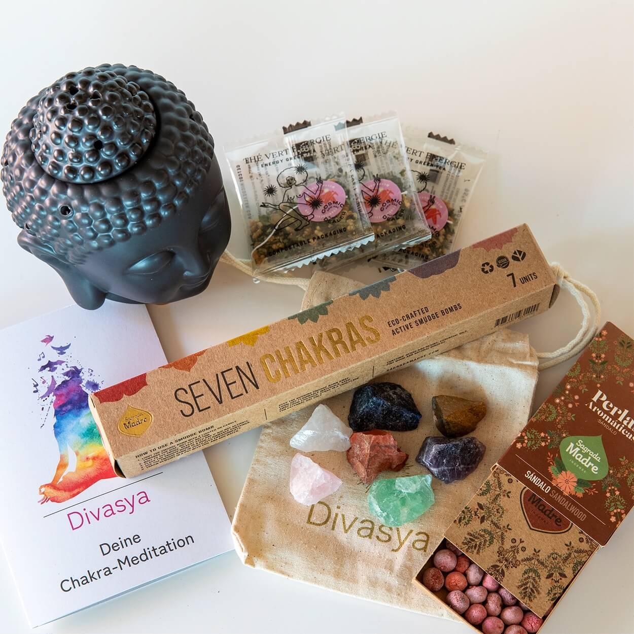 Geschenkset Chakra Meditation & Yoga – spirituelles Meditationsset voor Balance & Achtsamkeit