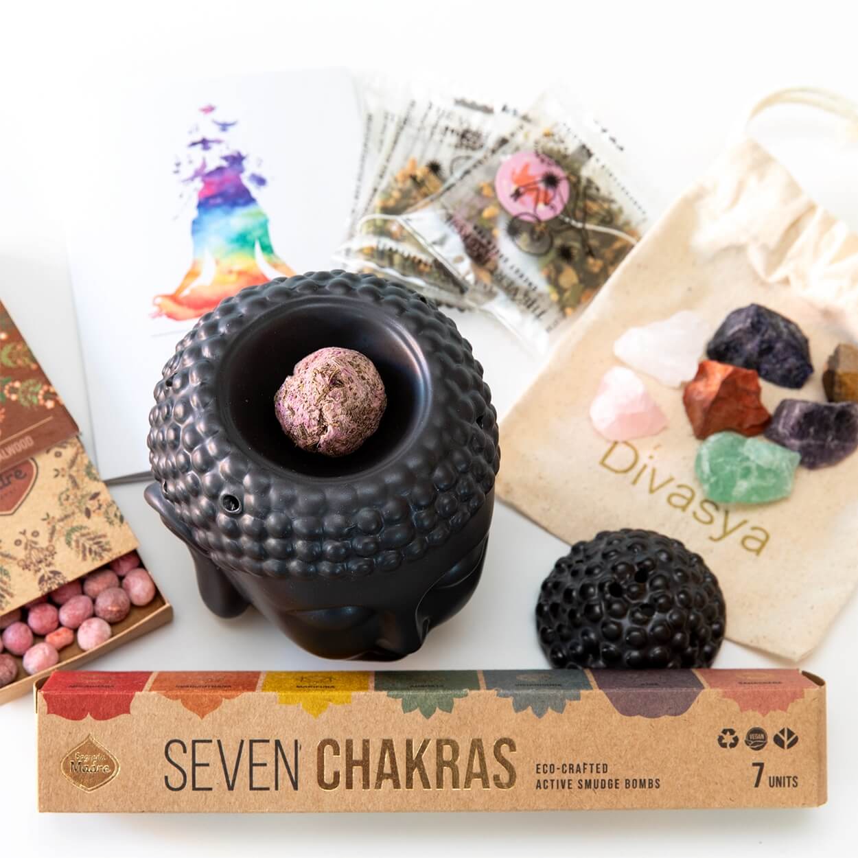 Geschenkset Chakra Meditation & Yoga – spirituelles Meditationsset voor Balance & Achtsamkeit