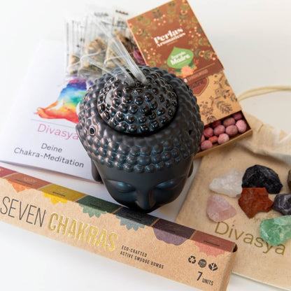 Geschenkset Chakra Meditation & Yoga – spirituelles Meditationsset voor Balance & Achtsamkeit