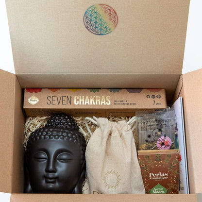 Geschenkset Chakra Meditation & Yoga von SteinKunstWerk für stilvolle Wohnatmosphäre und bewusste Momente