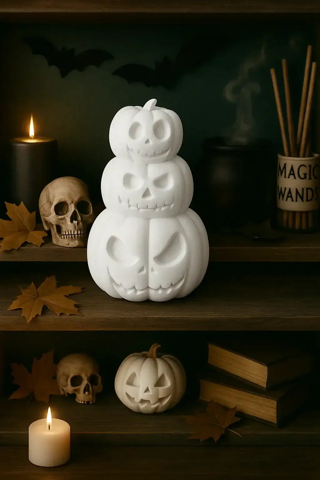 Kürbis Figur Halloween – handgemacht, mystisch & vielseitig - by SteinKunstWerk | HE aus nachhaltiger Herstellung