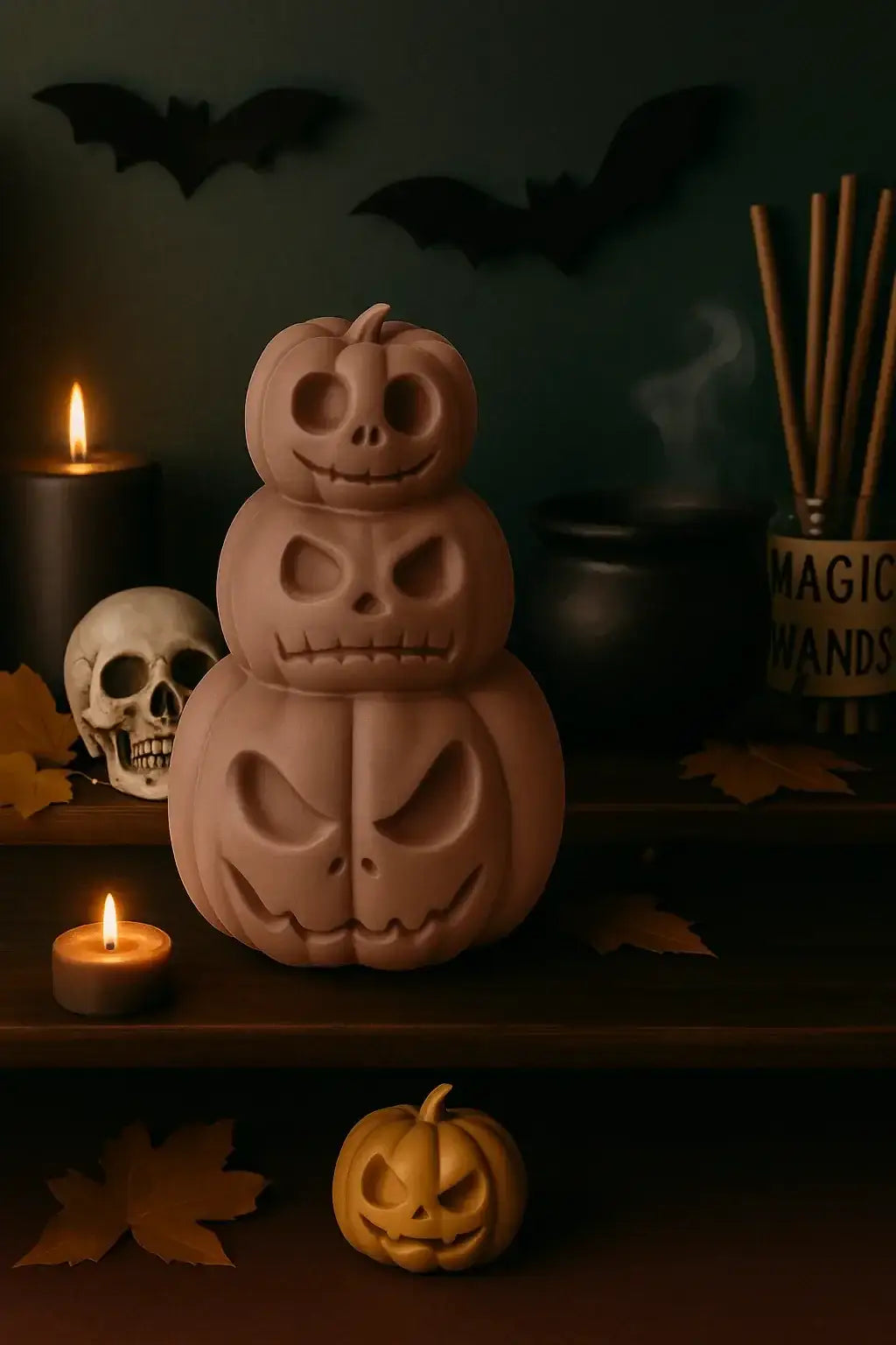 Kürbis Figur Halloween – handgemacht, mystisch & vielseitig - by SteinKunstWerk | HE aus nachhaltiger Herstellung