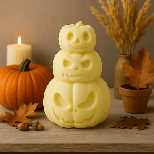 Halloween-pompoenfiguur van SteinKunstWerk als seizoensaccent in huis
