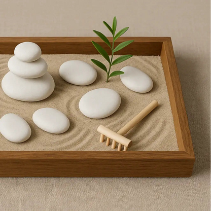 Kleine Zen-Steine als Deko für Tablett, Sideboard oder Mini-Zen-Garten